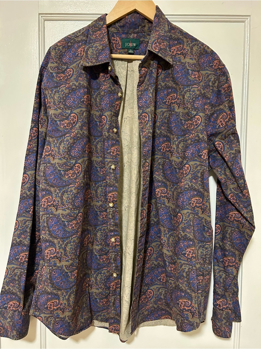 J. Crew Paisley Cotton Button-Up Shirt